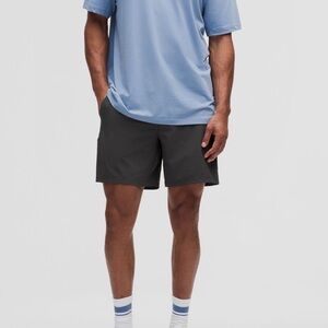 Lululemon Pace Breaker Lined 7’ Black Athletic Shorts with Drawstring Waist